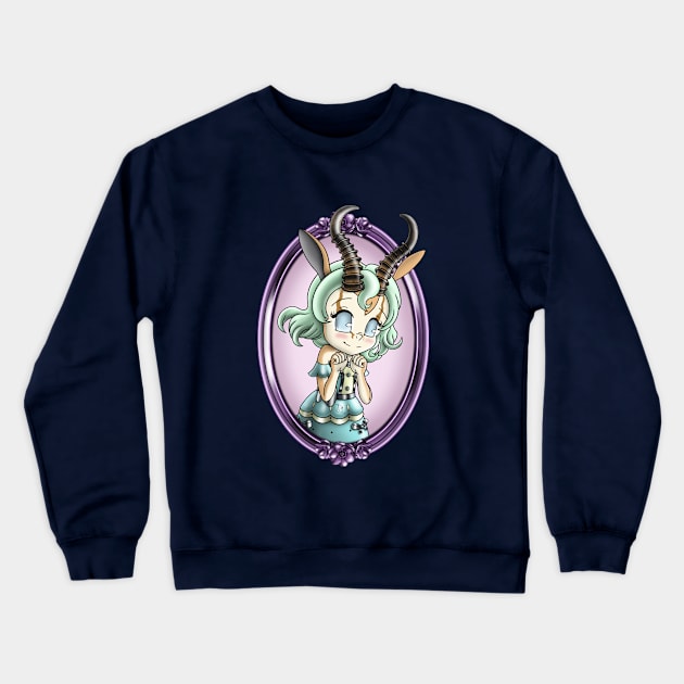 Antelope Girl Crewneck Sweatshirt by treasured-gift